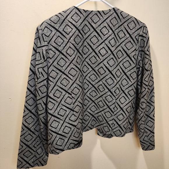 Dressbarn Black and Silver Glitter Open front Formal  jackets size M - Picture 10 of 11